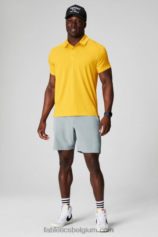 zonsondergang geel Heren de 24-7 polo 170 Fabletics LH20J3423