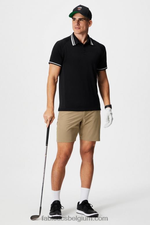 zwarte punt Heren de trainingsdag getipt polo Fabletics LH20J3441