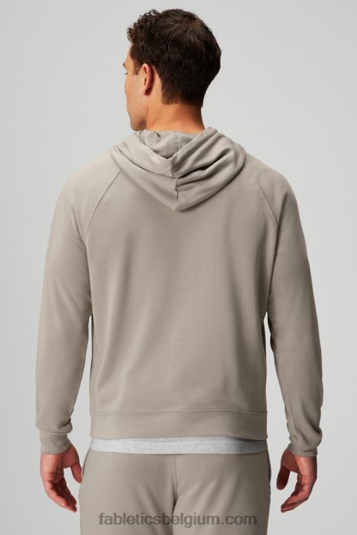 brutalistisch kaki Heren de lichtgewicht go-to hoodie Fabletics LH20J3655