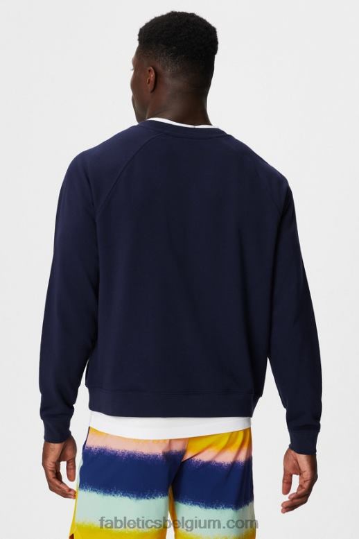 diep marineblauw zwemmen Heren de lichtgewicht go-to crew Fabletics LH20J3667