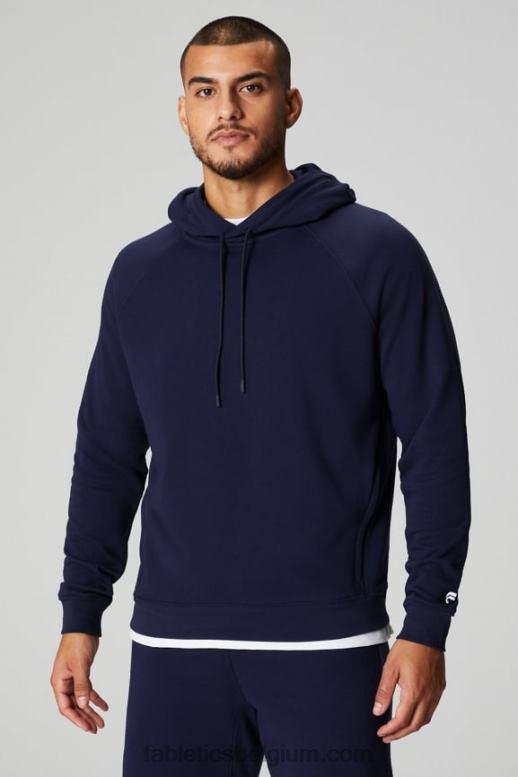 diepe marine Heren de lichtgewicht go-to hoodie Fabletics LH20J3652