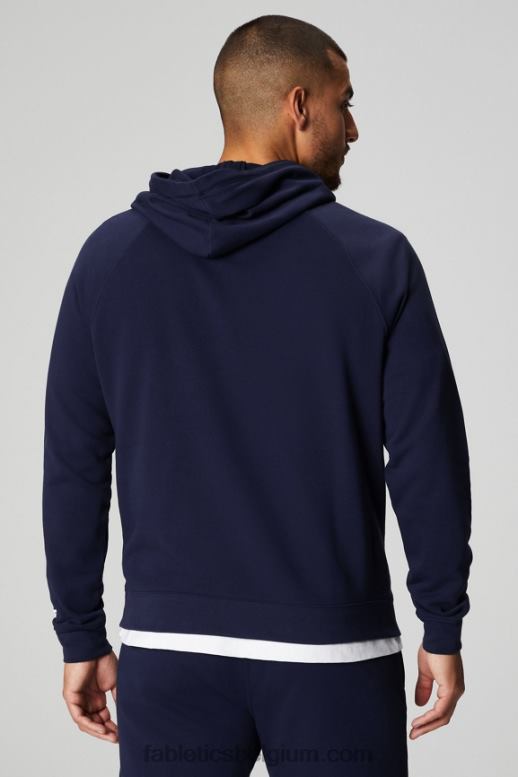 diepe marine Heren de lichtgewicht go-to hoodie Fabletics LH20J3652