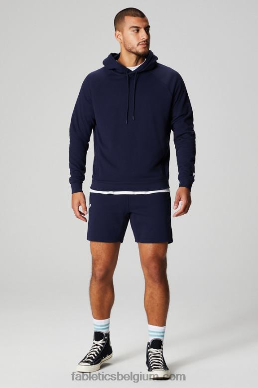 diepe marine Heren de lichtgewicht go-to hoodie Fabletics LH20J3652