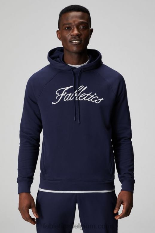 diepe marine ketting Heren de lichtgewicht go-to hoodie Fabletics LH20J3654