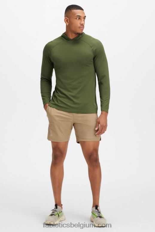 donker mos Heren de trainingsdag hoodie Fabletics LH20J3624