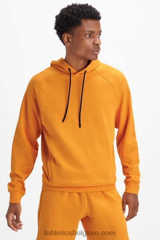 gouden oker Heren de lichtgewicht go-to hoodie Fabletics LH20J3664