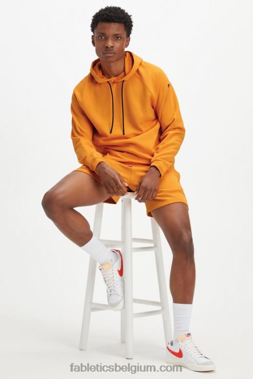 gouden oker Heren de lichtgewicht go-to hoodie Fabletics LH20J3664