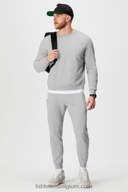 klassieke grijze heide Heren de lichtgewicht go-to crew Fabletics LH20J3670