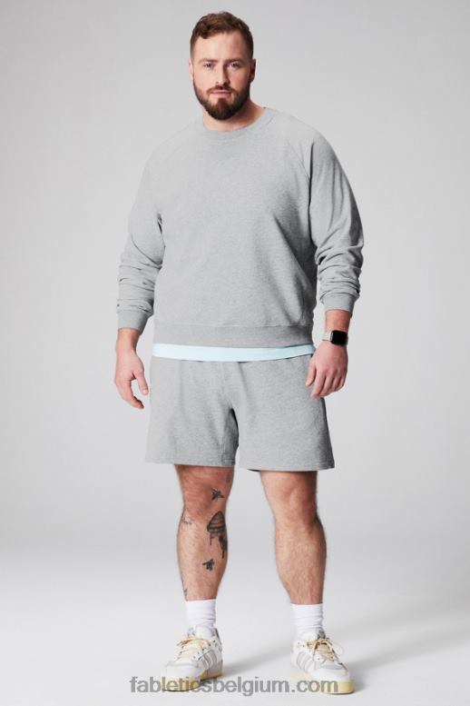 klassieke grijze heide Heren de lichtgewicht go-to crew Fabletics LH20J3671