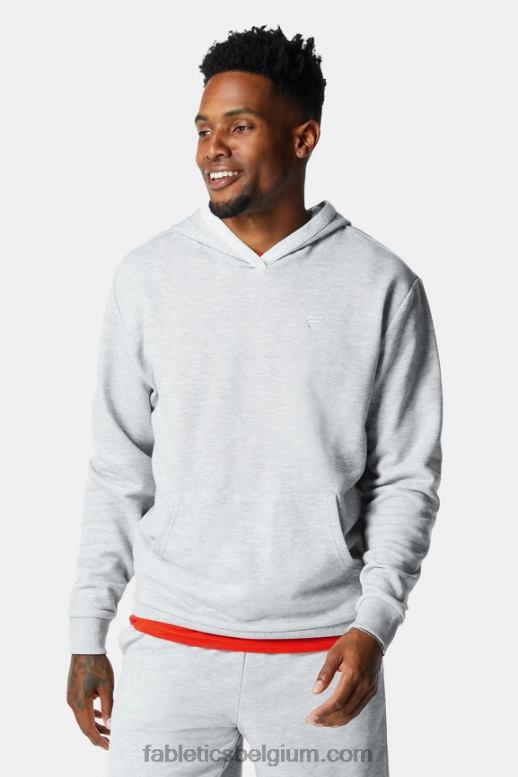 lichtgrijze heide Heren de lichtgewicht go-to hoodie Fabletics LH20J3657