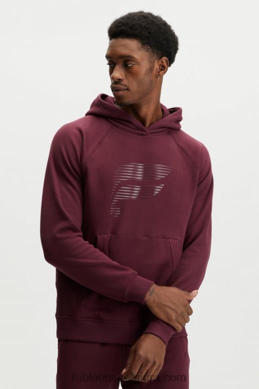 merlot glanzend snel logo Heren de postgame-hoodie Fabletics LH20J3725