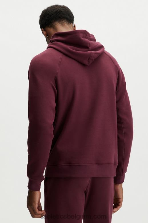 merlot glanzend snel logo Heren de postgame-hoodie Fabletics LH20J3725