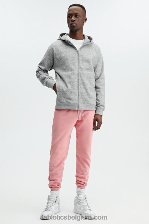 midden grijs htr Heren de favoriete hoodie met volledige ritssluiting Fabletics LH20J3709