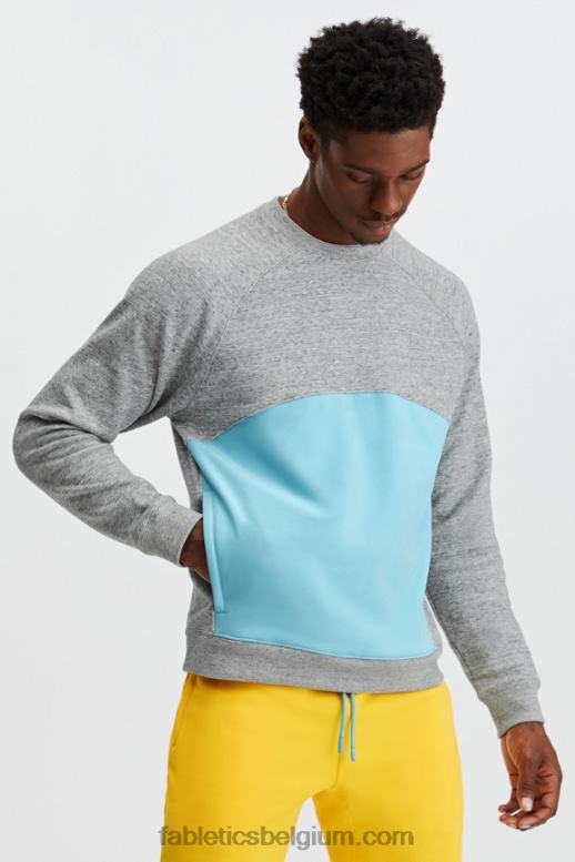 midden grijs htr Heren de go-to crew speciale editie Fabletics LH20J3705