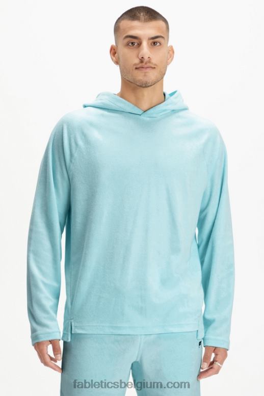 noords blauw Heren het eiland badstof hoodie Fabletics LH20J3727