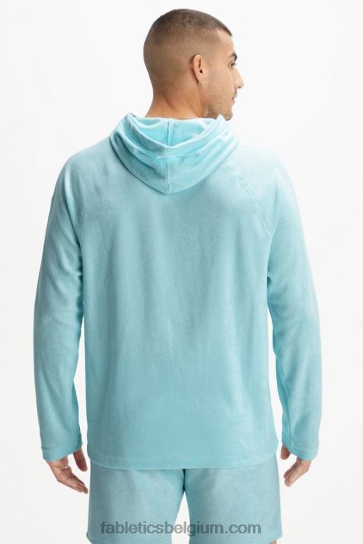 noords blauw Heren het eiland badstof hoodie Fabletics LH20J3727