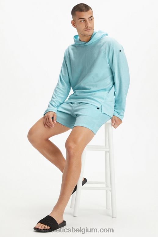 noords blauw Heren het eiland badstof hoodie Fabletics LH20J3727