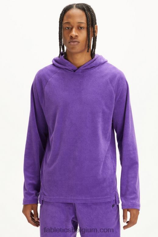pruim royale Heren het eiland badstof hoodie Fabletics LH20J3728