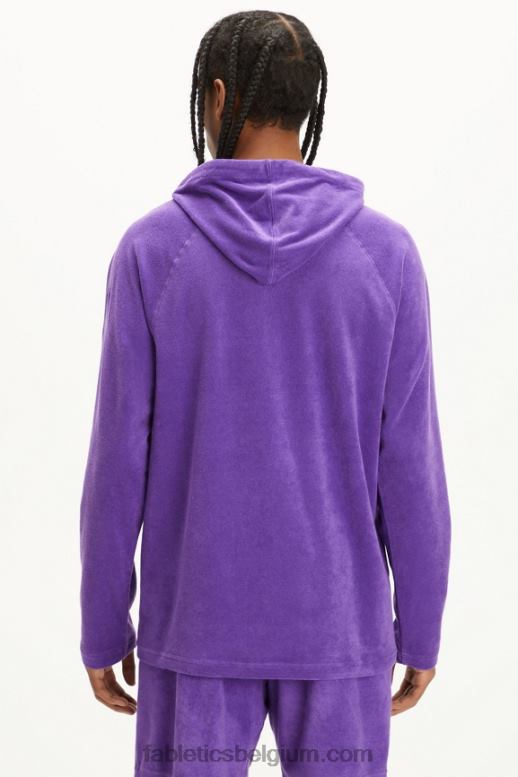 pruim royale Heren het eiland badstof hoodie Fabletics LH20J3728