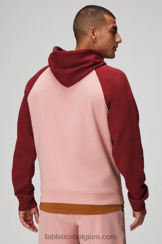 roze leisteen/adrenaline rood Heren de favoriete hoodie 191 Fabletics LH20J3678