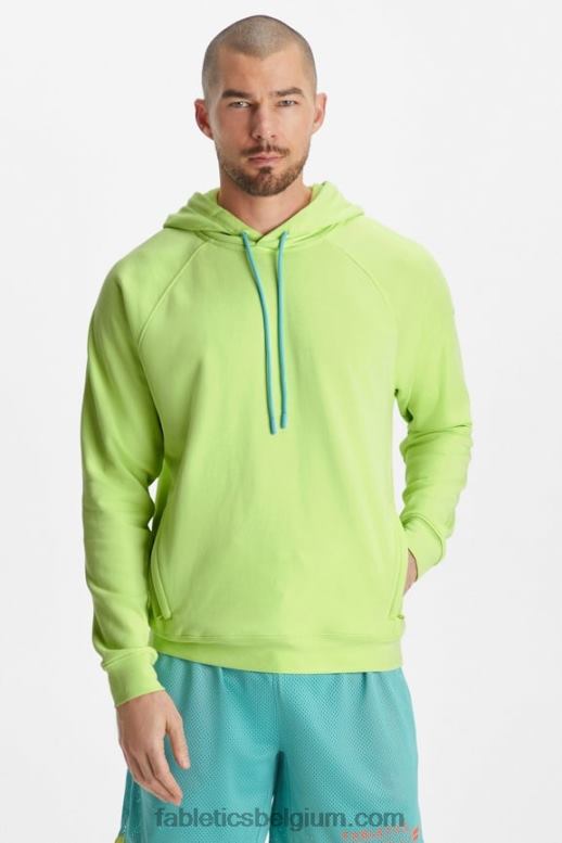 vervaagde limoen Heren de lichtgewicht go-to hoodie Fabletics LH20J3662