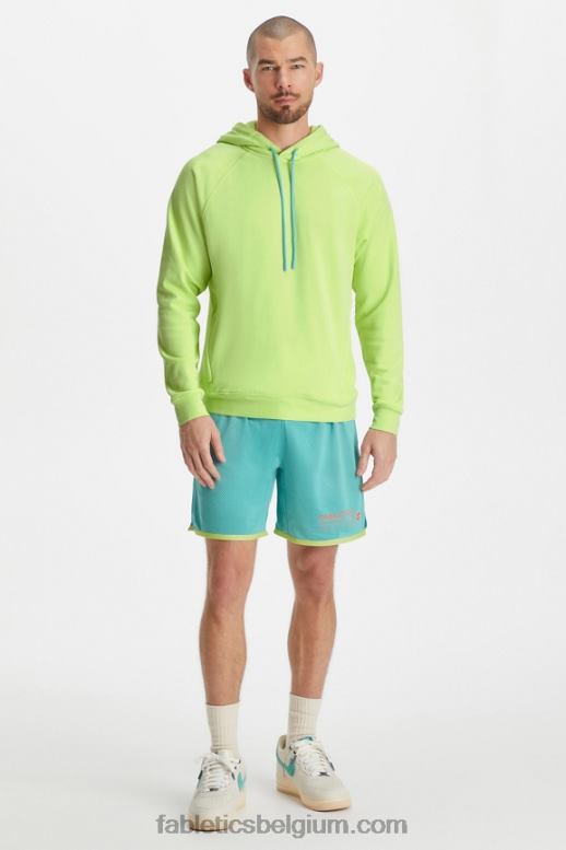 vervaagde limoen Heren de lichtgewicht go-to hoodie Fabletics LH20J3662