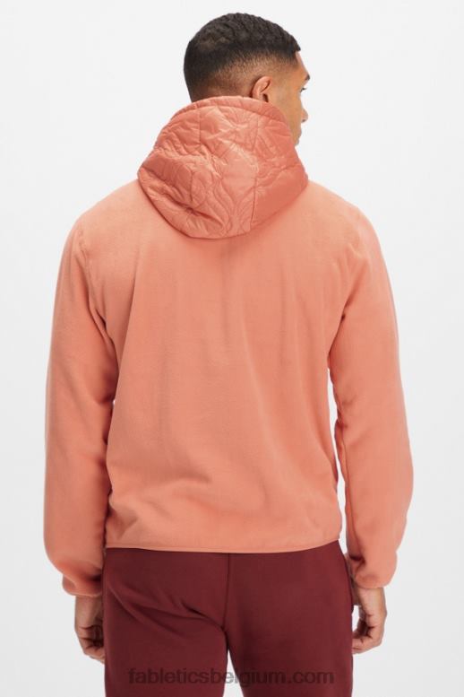 zandsteen klei Heren de Pine City-hoodie Fabletics LH20J3710