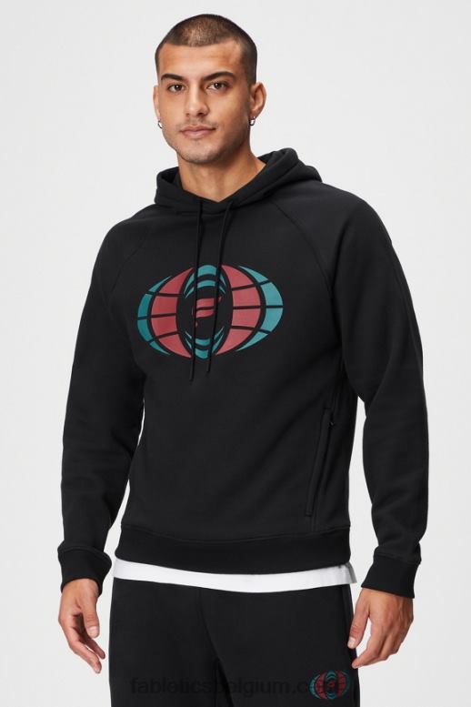 zwart wereldwijd Heren de favoriete hoodie 191 Fabletics LH20J3679