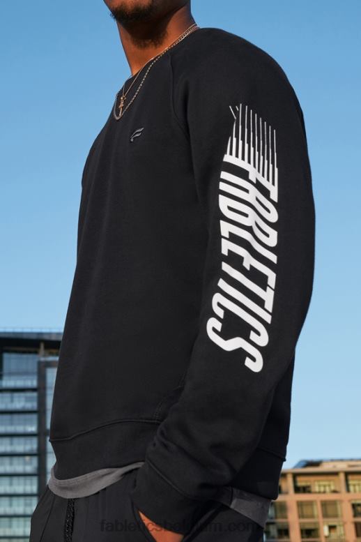 zwarte snelle mouwen Heren de vaste bemanning Fabletics LH20J3692