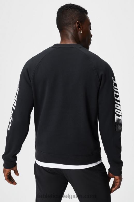 zwarte snelle mouwen Heren de vaste bemanning Fabletics LH20J3692