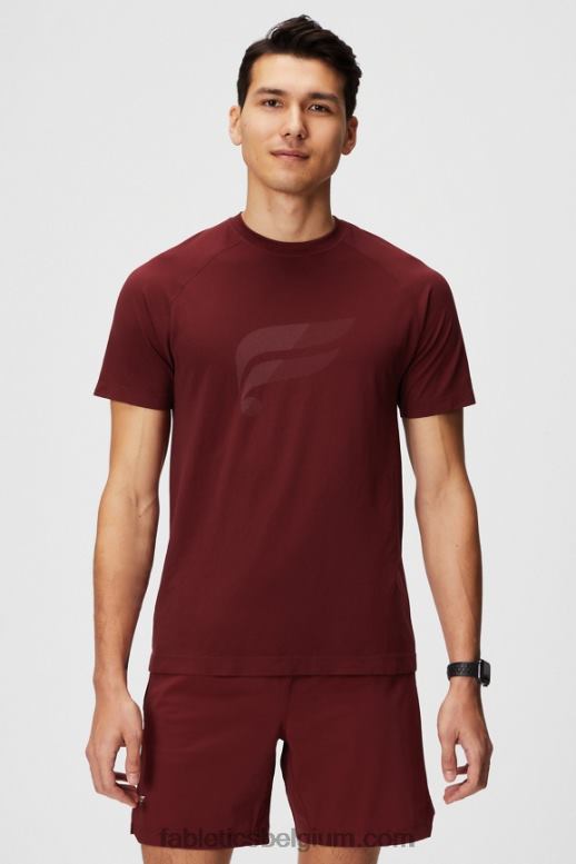 adrenaline rood tweekleurig f Heren de trainingsdag tee 177 Fabletics LH20J3473