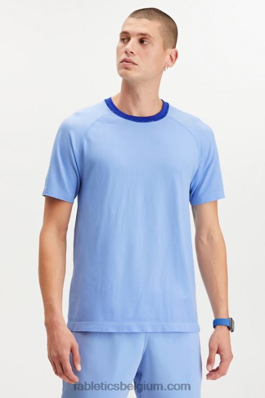 damp blauw Heren de trainingsdag tee 179 Fabletics LH20J3485