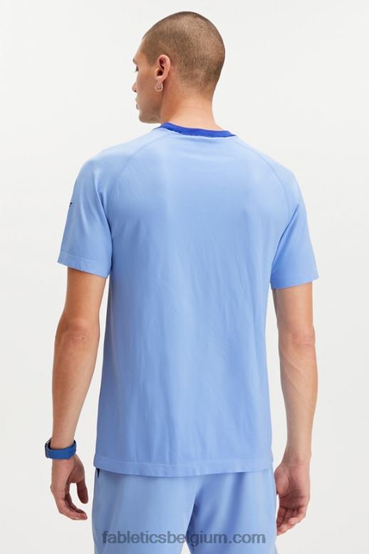 damp blauw Heren de trainingsdag tee 179 Fabletics LH20J3485