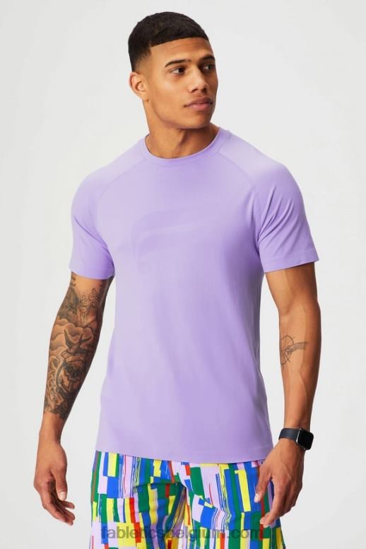 iconische lavendel tweekleurige f Heren de trainingsdag tee 186 Fabletics LH20J3549