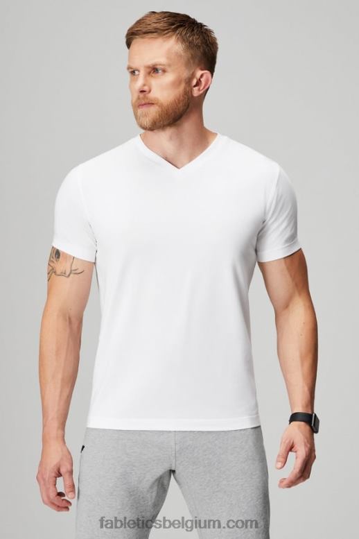 klassiek wit Heren de 24-7 v-hals Fabletics LH20J3494