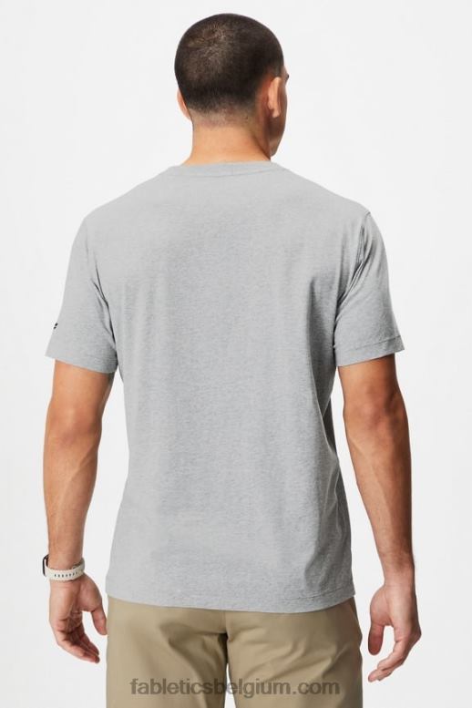 klassieke grijze heide Heren het 24-7 pocket-T-shirt Fabletics LH20J3454