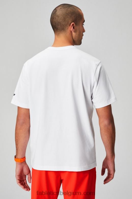 klassieke witte collage Heren de r& tee Fabletics LH20J3523