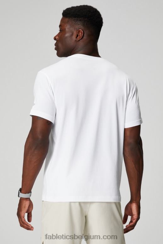 klassieke witte kettingsteek Heren de 24-7 tee 184 Fabletics LH20J3541