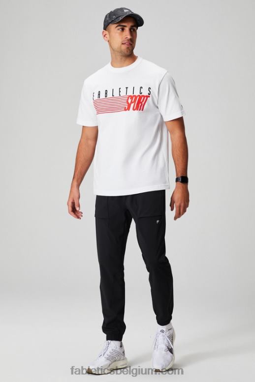 klassieke witte snelle sport Heren de r& tee Fabletics LH20J3524