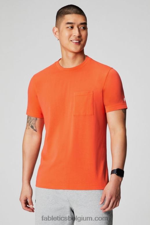 passie sinaasappel Heren het 24-7 pocket-T-shirt Fabletics LH20J3449