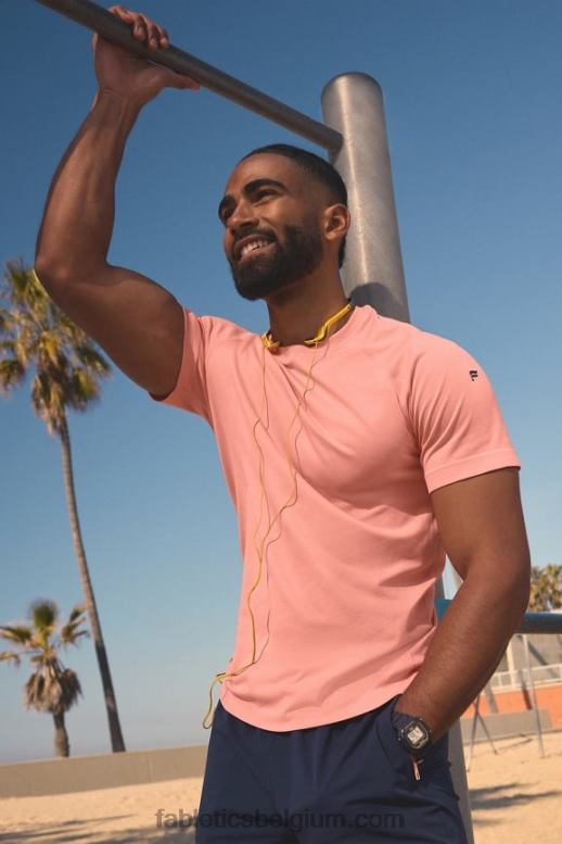 perzik kus Heren de trainingsdag tee 185 Fabletics LH20J3547