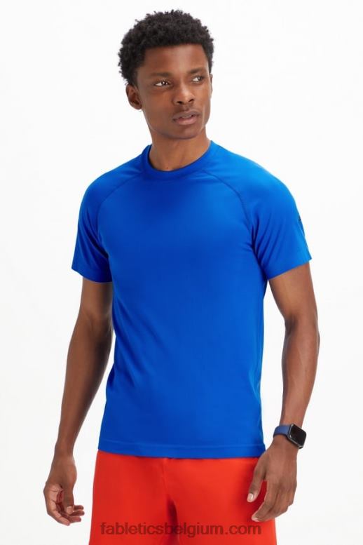 ras blauw Heren de trainingsdag tee 180 Fabletics LH20J3488