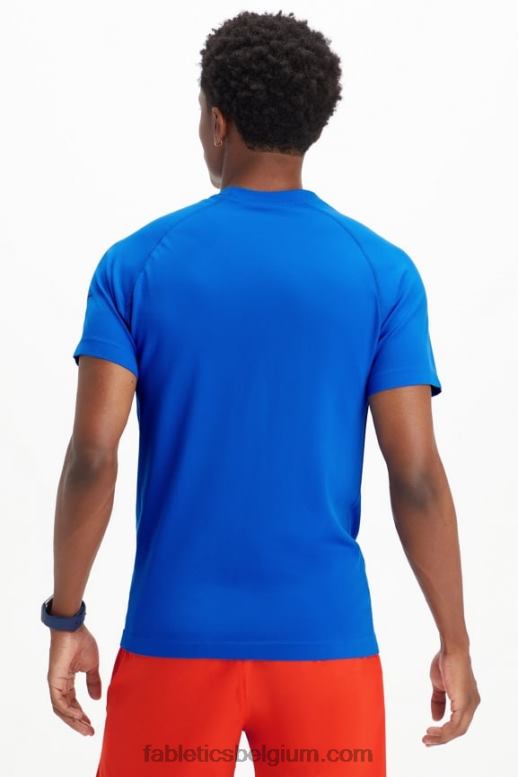 ras blauw Heren de trainingsdag tee 180 Fabletics LH20J3488