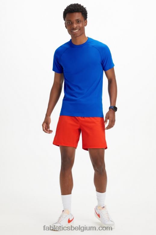 ras blauw Heren de trainingsdag tee 180 Fabletics LH20J3488