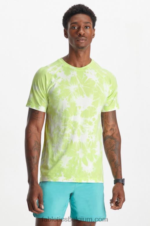 vervaagde limoenkleurstof Heren de trainingsdag tee 179 Fabletics LH20J3486