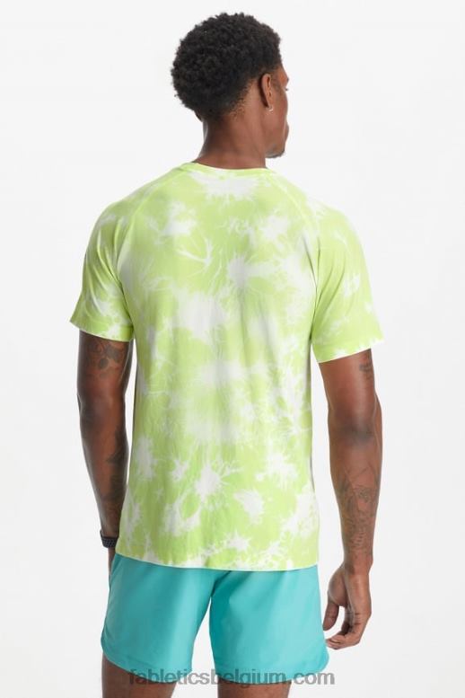 vervaagde limoenkleurstof Heren de trainingsdag tee 179 Fabletics LH20J3486