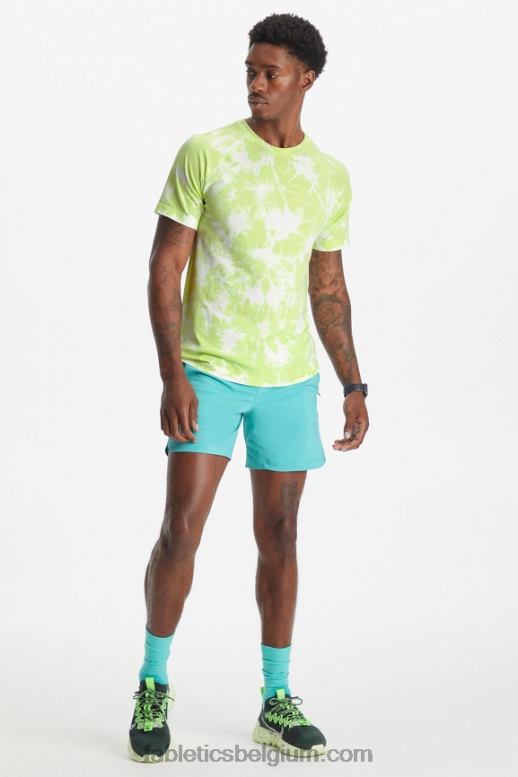 vervaagde limoenkleurstof Heren de trainingsdag tee 179 Fabletics LH20J3486