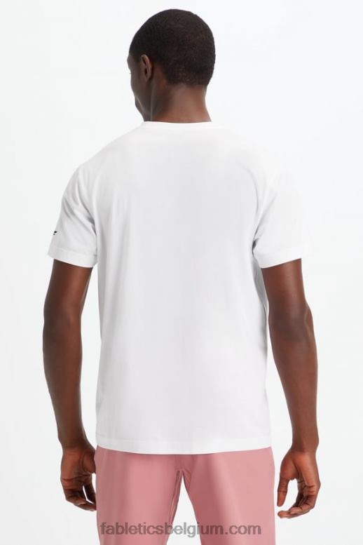 wit Heren de 24-7 v-hals Fabletics LH20J3500