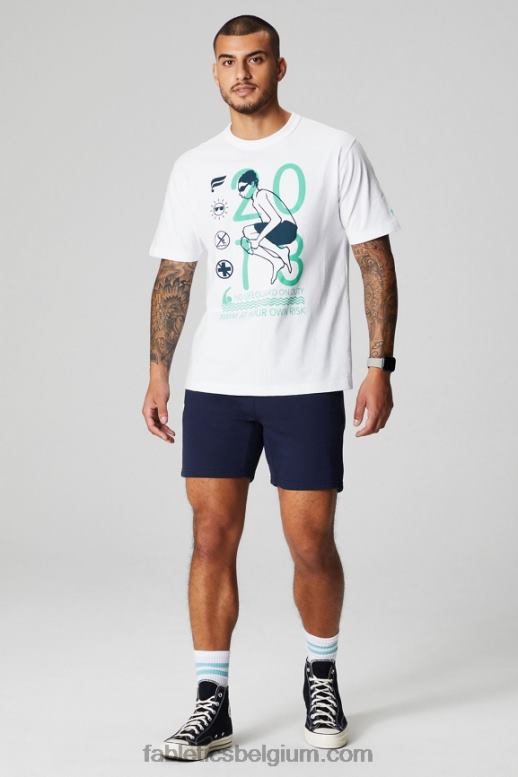 witte kanonskogel Heren de r& tee Fabletics LH20J3522