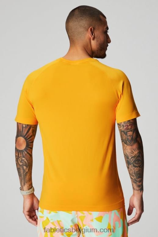 zonsondergang geel Heren de trainingsdag tee 175 Fabletics LH20J3462